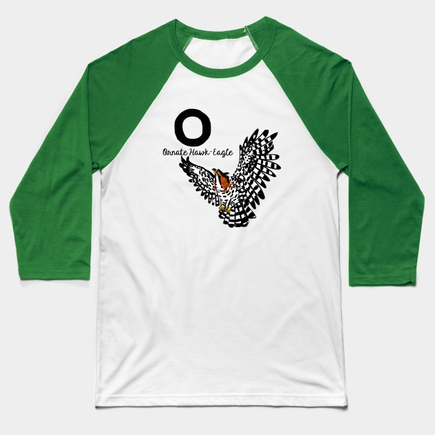 Ornate Hawk Eagle Baseball T-Shirt by belettelepink